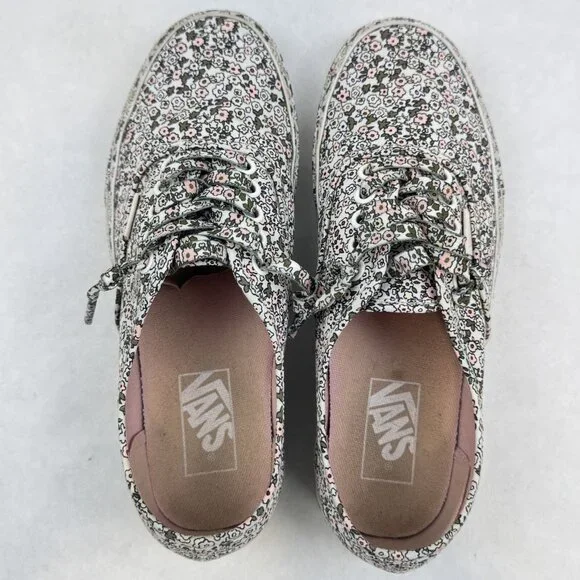 Vans Unisex Multicolor Floral Canvas Sneakers Lace Up Low Top 721356 Sz 6.5M/8W - Picture 5 of 13